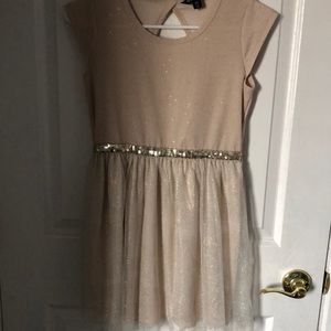 Girls gold sparkle dress